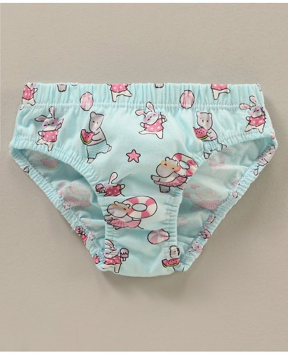 Babyhug 100% Cotton Dot Printed Pantied Pack Of 3 - Pink Yellow & Blue