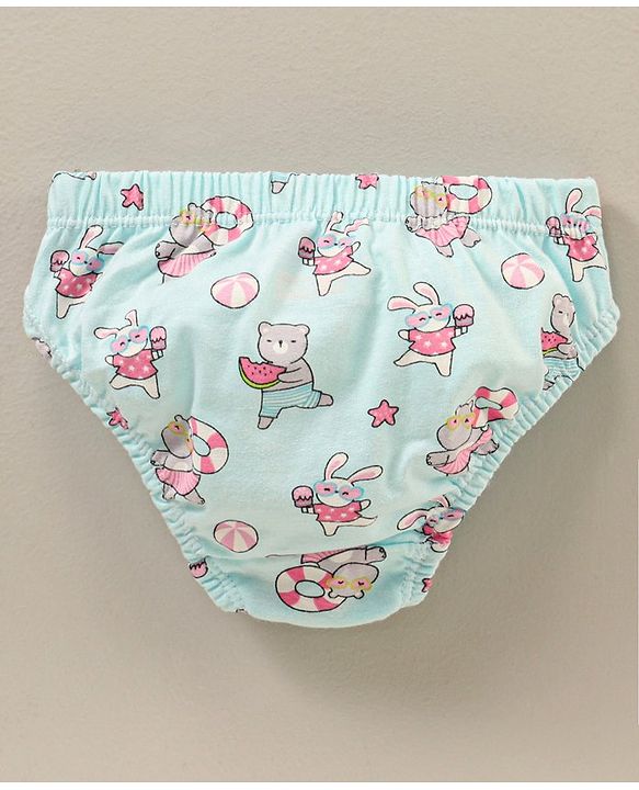Babyhug 100% Cotton Dot Printed Pantied Pack Of 3 - Pink Yellow & Blue