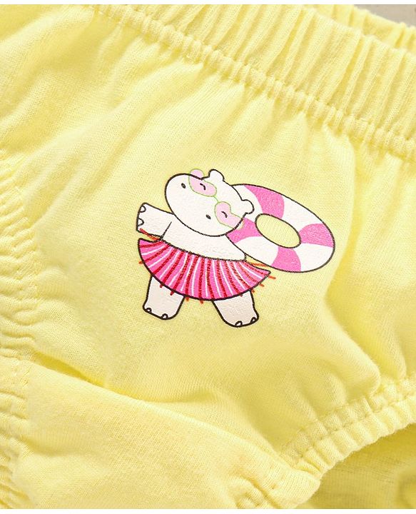 Babyhug 100% Cotton Dot Printed Pantied Pack Of 3 - Pink Yellow & Blue
