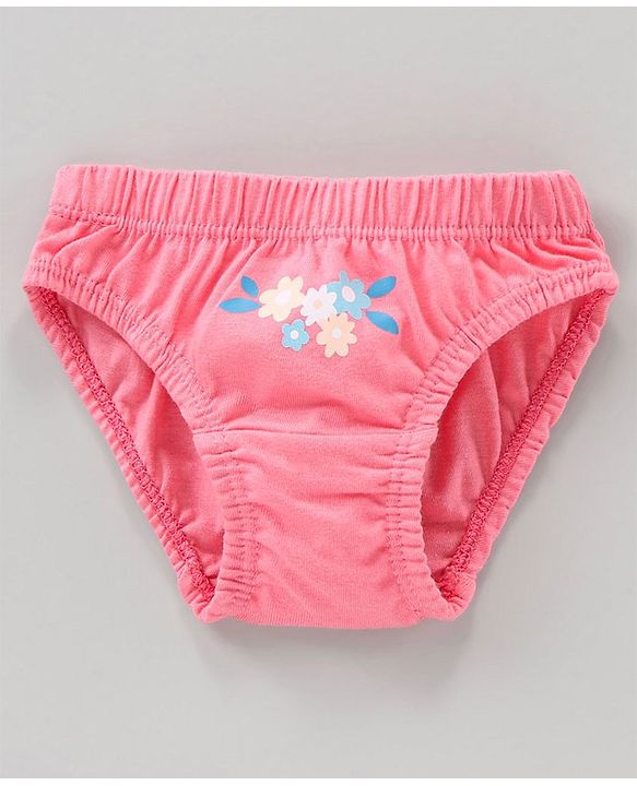 Babyhug 100% Cotton Panties Floral Print Pack of 7 - Multicolour
