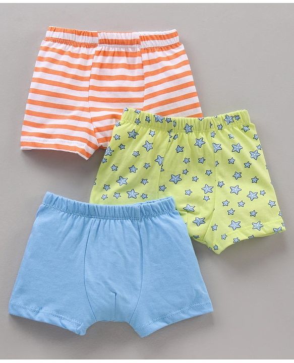 Babyhug 100% Cotton Briefs Star Print Pack of 3 - Multicolor
