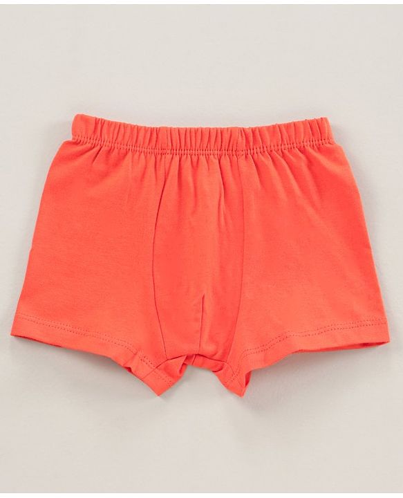 Babyhug 100% Cotton Briefs Balls And Stripe Print Pack Of 3 - Orange White