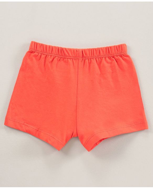 Babyhug 100% Cotton Briefs Balls And Stripe Print Pack Of 3 - Orange White