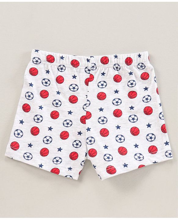 Babyhug 100% Cotton Briefs Balls And Stripe Print Pack Of 3 - Orange White
