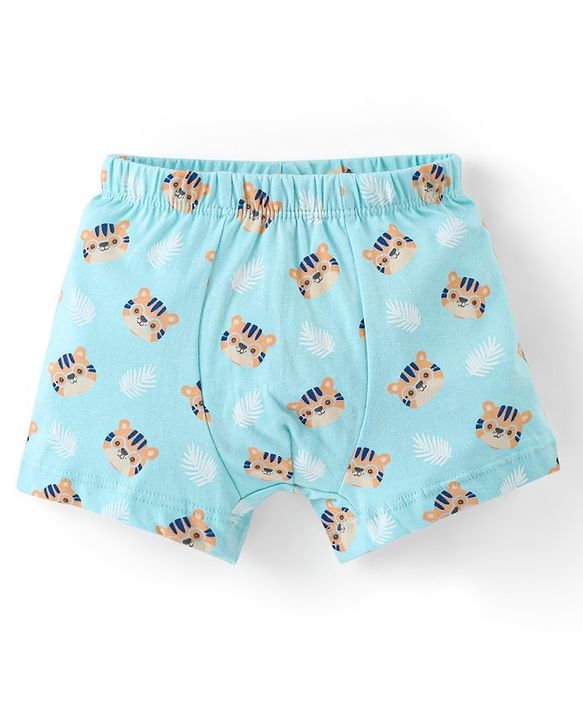 Babyhug 100% Cotton Briefs Set Printed Pack of 3 - Blue Yellow