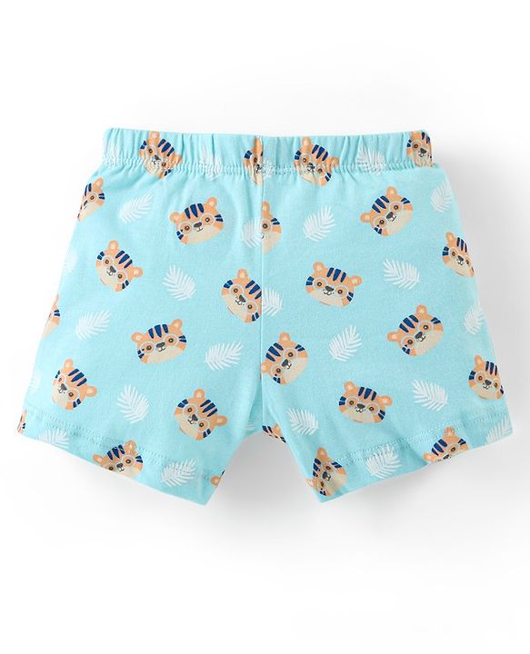 Babyhug 100% Cotton Briefs Set Printed Pack of 3 - Blue Yellow