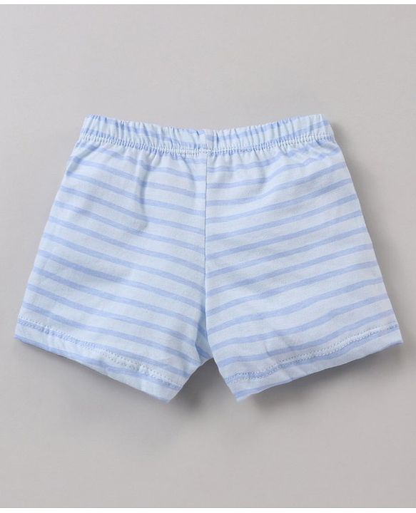 Babyhug 100% Cotton Striped & Animal Printed Briefs Pack Of 3 - Blue Orange & White