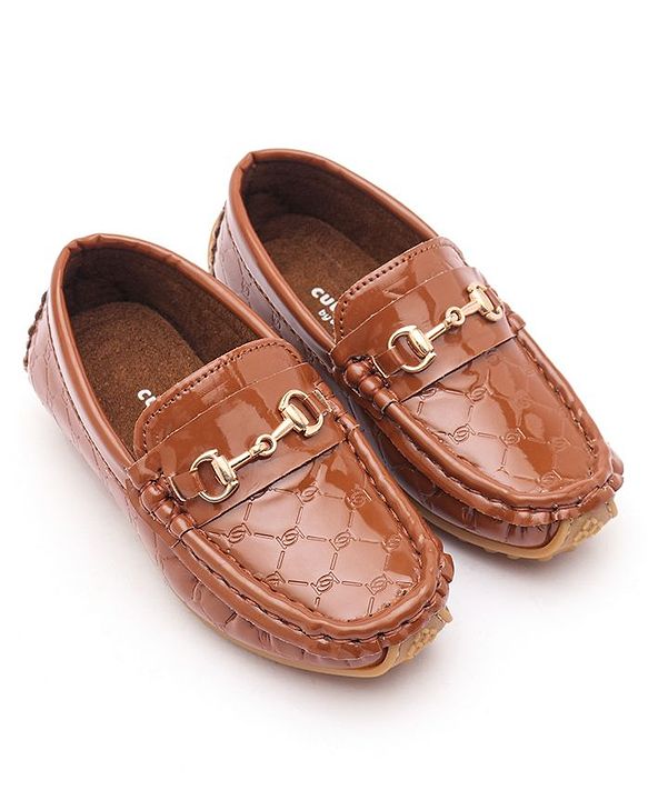 Cute Walk by Babyhug Slip On Party Wear Loafer Shoes - Brown