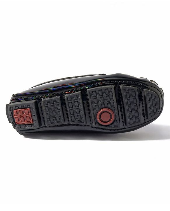Cute Walk by Babyhug Lace Party Wear Loafer Shoes - Black