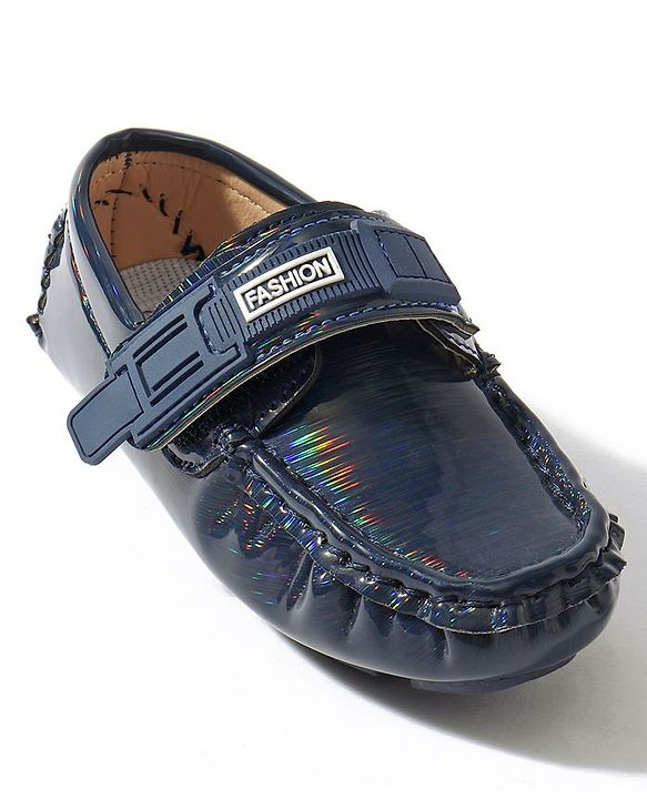 Cute Walk by Babyhug Velcro Party Wear Loafer Shoes - Blue