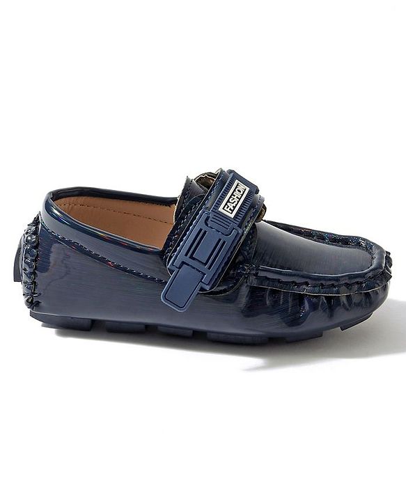 Cute Walk by Babyhug Velcro Party Wear Loafer Shoes - Blue