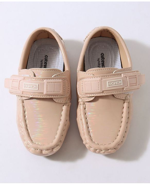 Cute Walk by Babyhug Velcro Party Wear Loafer Shoes - Pinkj