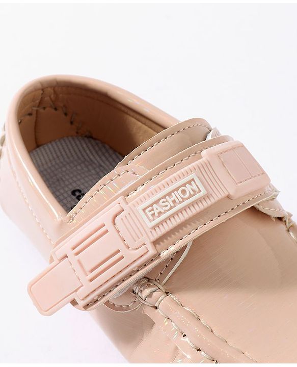 Cute Walk by Babyhug Velcro Party Wear Loafer Shoes - Pinkj