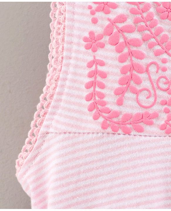 Babyhug Sleeveless HD Print Frock - Pink