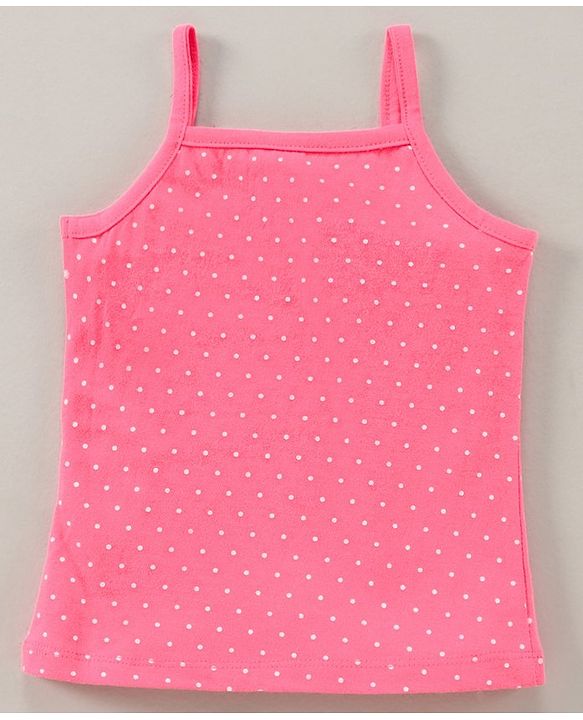 Babyhug 100% Cotton Antibacterial Finish Sleeveless Slips All Over Printed Pack of 3 - Pink Blue