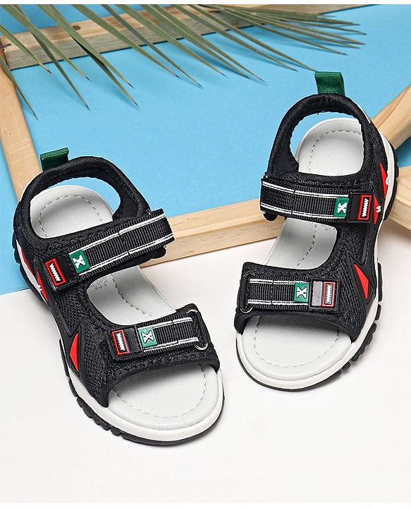Cute Walk by Babyhug Sandals With Velcro Closure - Black