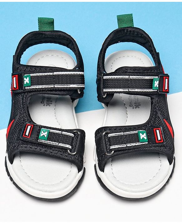 Cute Walk by Babyhug Sandals With Velcro Closure - Black