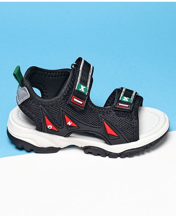 Cute Walk by Babyhug Sandals With Velcro Closure - Black