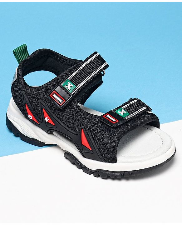 Cute Walk by Babyhug Sandals With Velcro Closure - Black