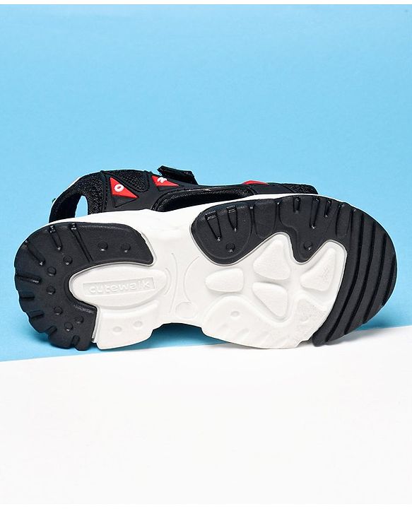 Cute Walk by Babyhug Sandals With Velcro Closure - Black