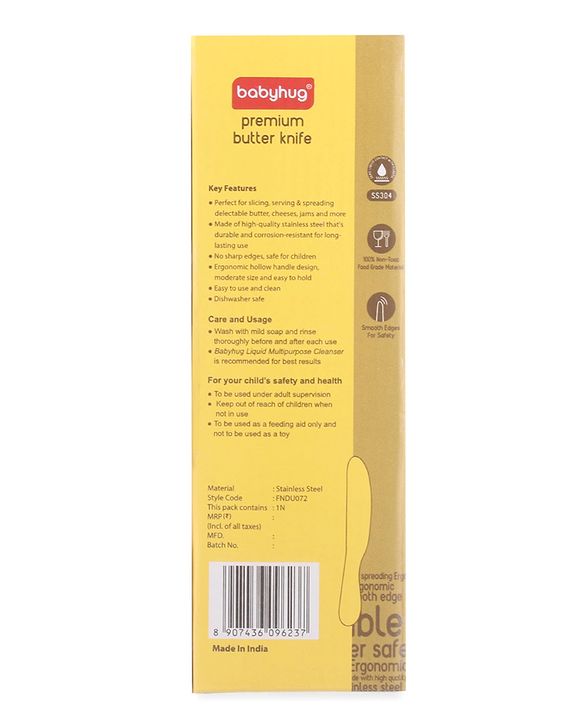 Babyhug Steel Butter knife - Grey