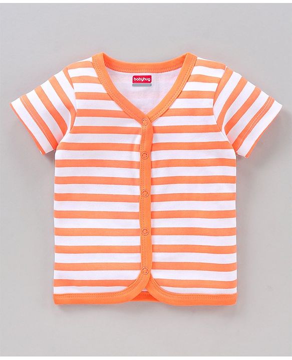 Babyhug Half Sleeves 100 % Cotton Vests Pack of 3 - Multicolour