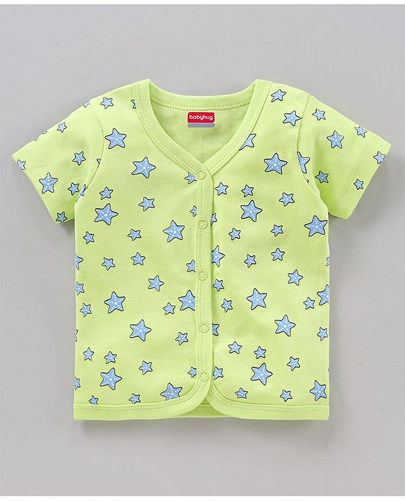 Babyhug Half Sleeves 100 % Cotton Vests Pack of 3 - Multicolour