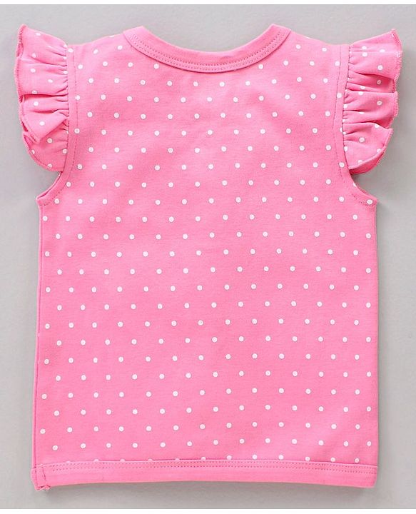 Babyhug Cap Sleeves Cotton Vests Printed Pack of 3 - Pink Blue Yellow