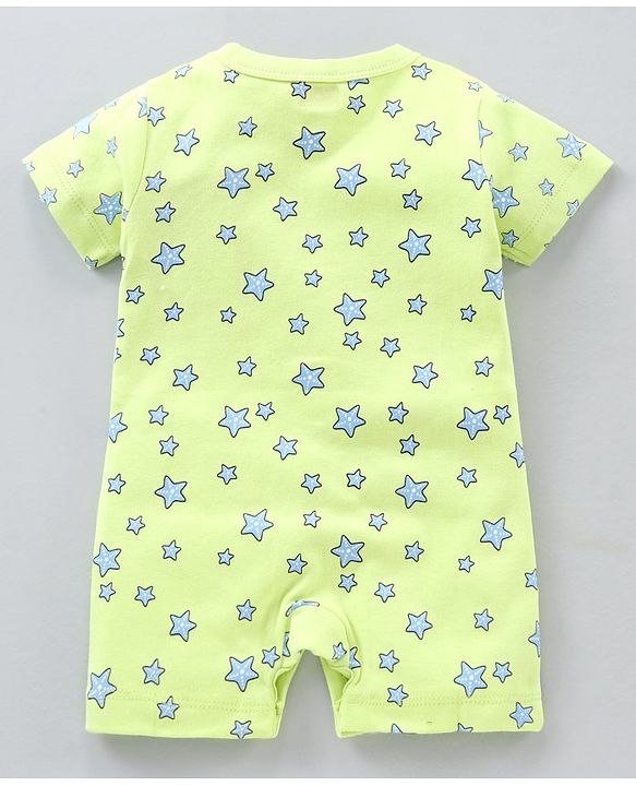 Babyhug 100% Cotton Half Sleeves Rompers Printed Pack of 2- Multicolor