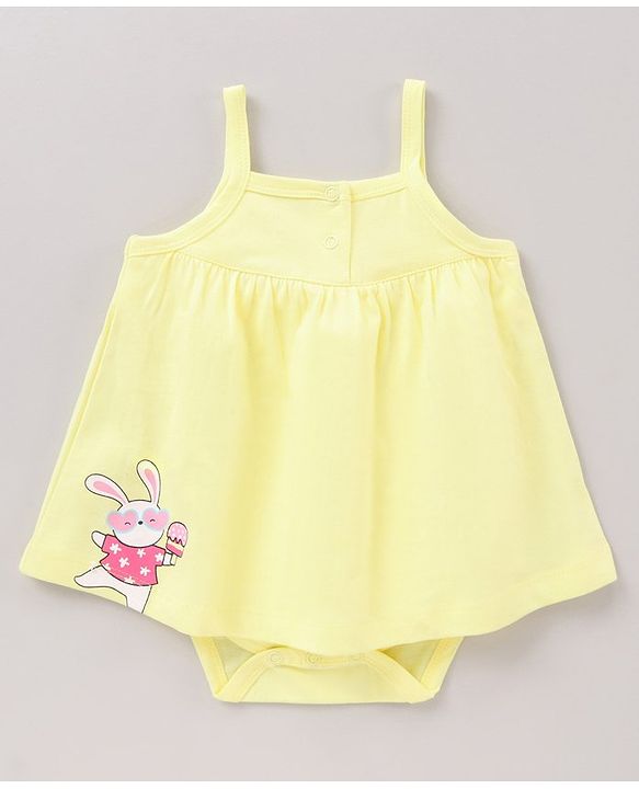 Babyhug 100% Cotton Sleeveless Onesies Dot Print Pack of 3 - Pink Yellow Blue