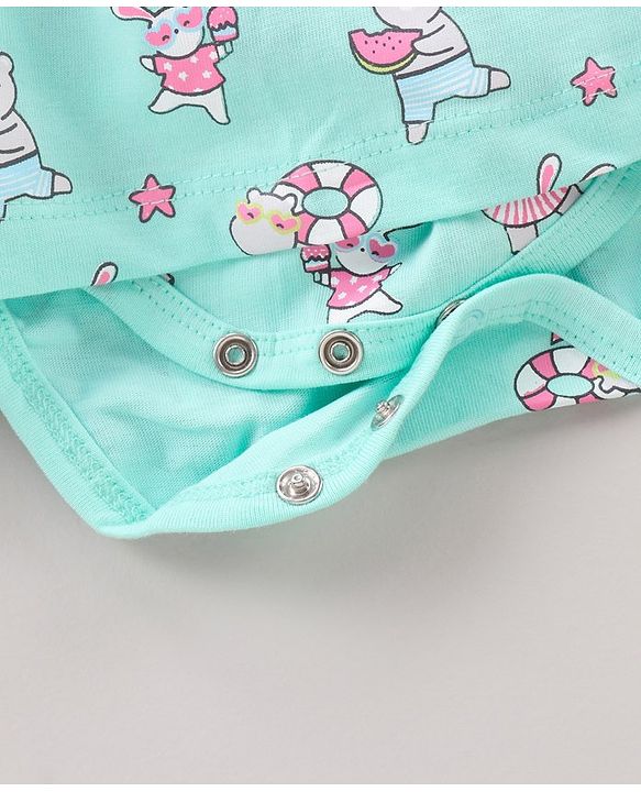 Babyhug 100% Cotton Sleeveless Onesies Dot Print Pack of 3 - Pink Yellow Blue