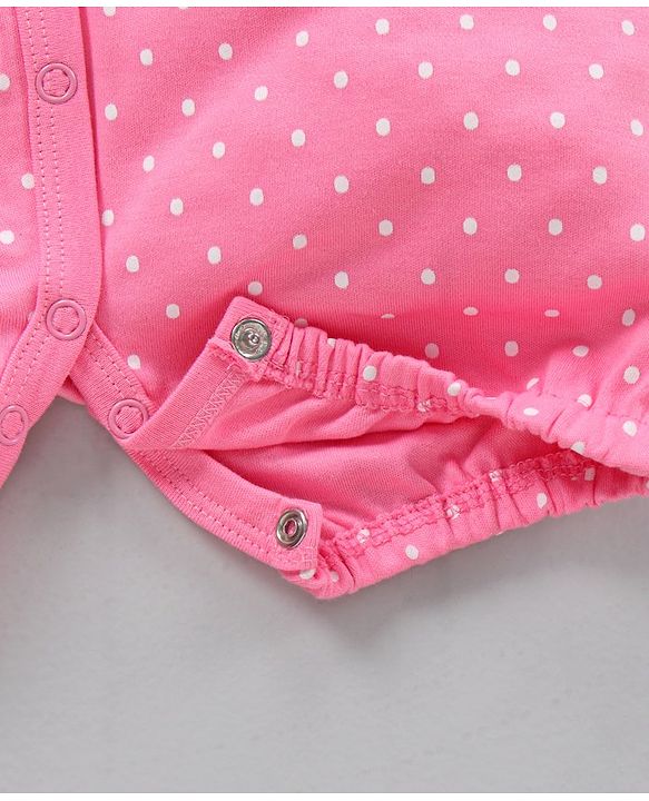 Babyhug 100% Cotton Cap Sleeves Romper Printed Pack of 2- Blue Pink