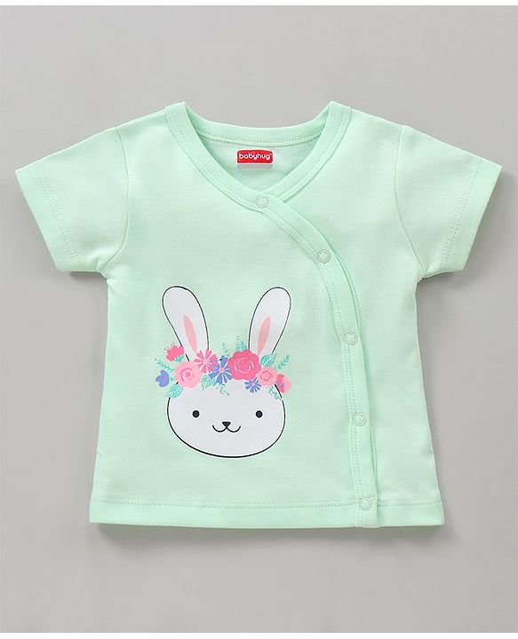 Babyhug Cotton Knit Half Sleeves Vests All Over Printed Pack of 3 - Multicolour