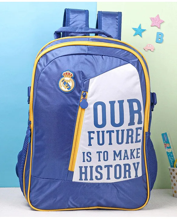 Real Madrid School Bag Blue 18 Inch Online in India, Buy at Best Price from  Firstcry.com - 10865459