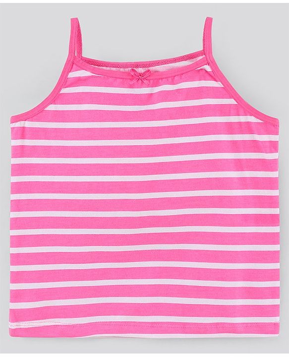 Pine Kids Anti Microbial & Bio Washed Singlet Sleeves Slips Polka Dots & Strawberry Print Pack of 3 (Color May Vary)