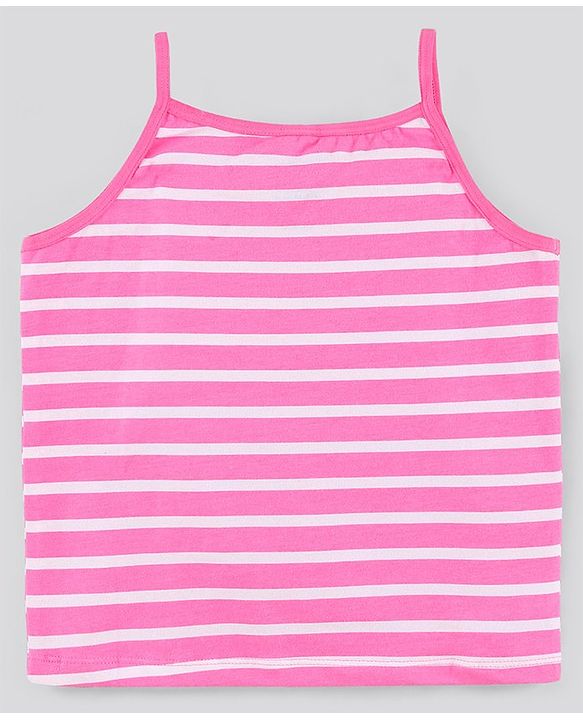 Pine Kids Anti Microbial & Bio Washed Singlet Sleeves Slips Polka Dots & Strawberry Print Pack of 3 (Color May Vary)