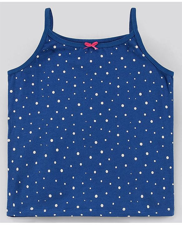 Pine Kids Anti Microbial & Bio Washed Singlet Sleeves Slips Polka Dots & Strawberry Print Pack of 3 (Color May Vary)