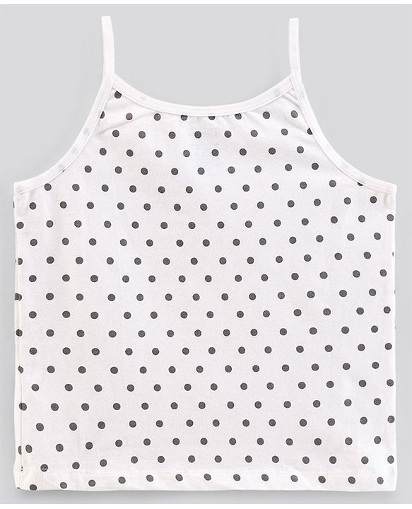 Pine Kids Anti-Microbial & Biowashed Sleeveless Slips Multi Print & Bow Pack Of 3 - White Peach Black