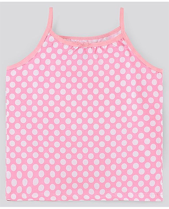 Pine Kids Anti-Microbial & Biowashed Sleeveless Slips Multi Print & Bow Pack Of 3 - Red Pink