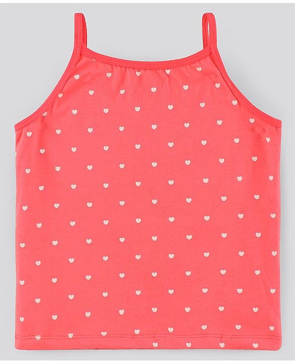 Pine Kids Anti-Microbial & Biowashed Sleeveless Slips Multi Print & Bow Pack Of 3 - Red Pink