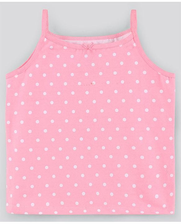 Pine Kids Anti Microbial & Bio Washed Singlet Sleeves Slips Polka Dots & Stripes Print Pack of 3 (Color May Vary)