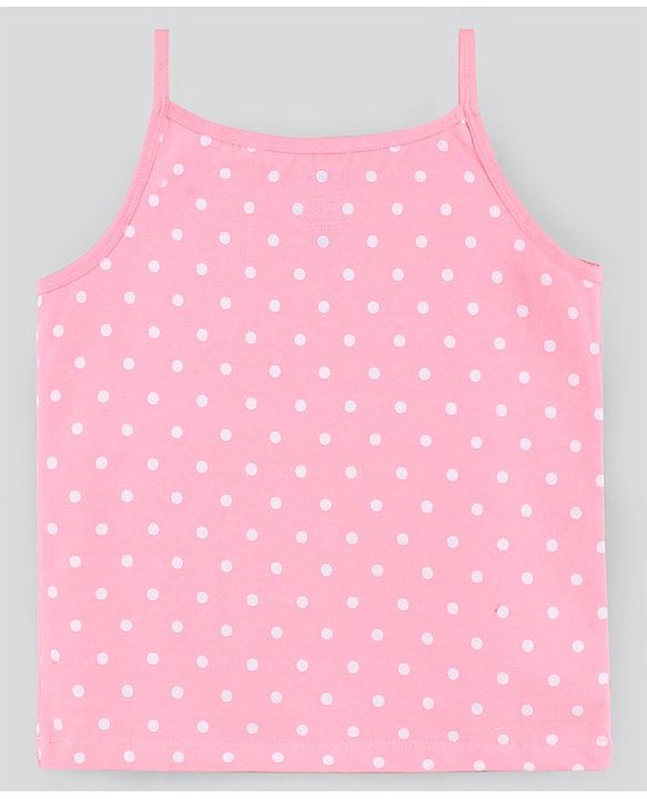Pine Kids Anti Microbial & Bio Washed Singlet Sleeves Slips Polka Dots & Stripes Print Pack of 3 (Color May Vary)