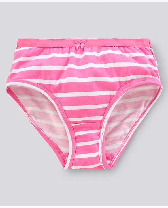 Pine Kids Anti Bacterial & Biowashed Panties Polka Dots & Strawberry Print Pack of 3 (Colour May Vary)