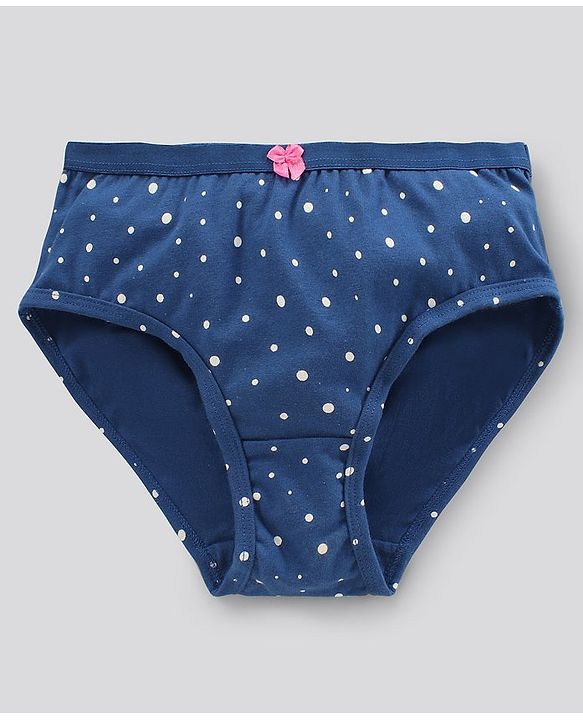Pine Kids Anti Bacterial & Biowashed Panties Polka Dots & Strawberry Print Pack of 3 (Colour May Vary)