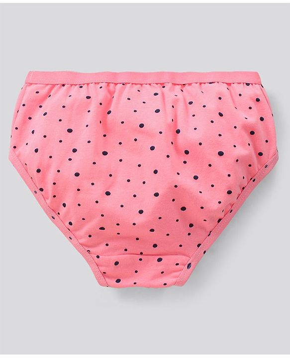 Pine Kids Antimicrobial And Biowashed Cotton Lycra Panties Floral Dot And Stripe Print Pack Of 3 (Colour May Vary)