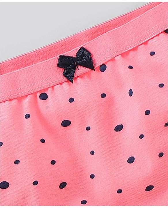 Pine Kids Antimicrobial And Biowashed Cotton Lycra Panties Floral Dot And Stripe Print Pack Of 3 (Colour May Vary)