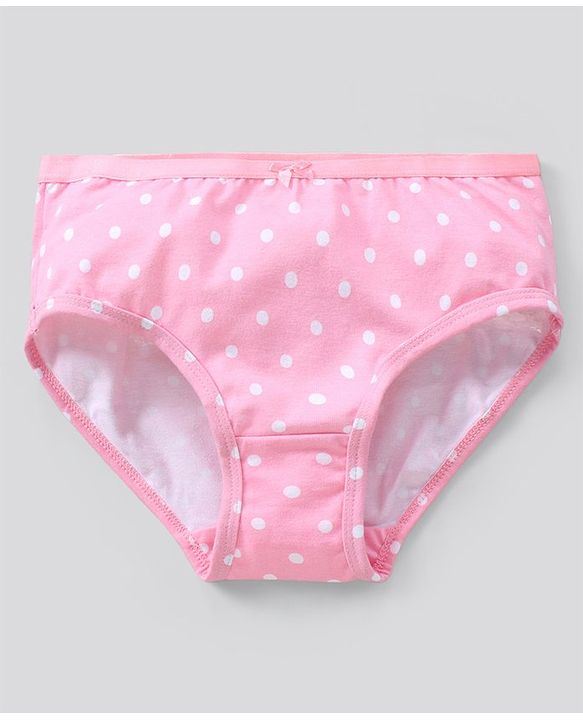 Pine Kids Cotton Lycra Anti Bacterial Panties Stripe And Dot Print Pack Of 3 (Colour May Vary)