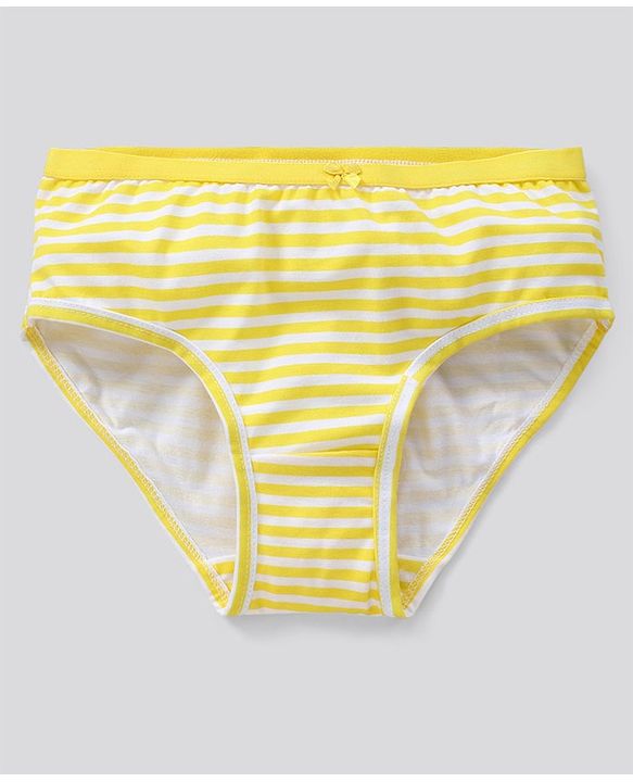 Pine Kids Cotton Lycra Anti Bacterial Panties Stripe And Dot Print Pack Of 3 (Colour May Vary)