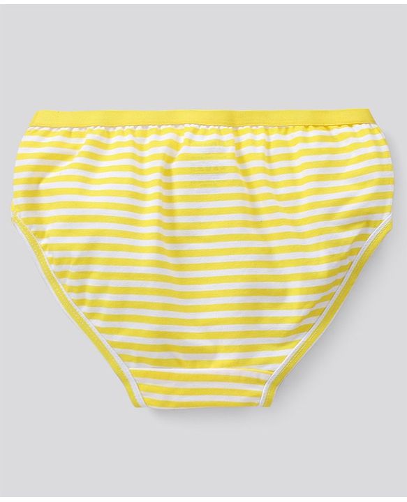 Pine Kids Cotton Lycra Anti Bacterial Panties Stripe And Dot Print Pack Of 3 (Colour May Vary)