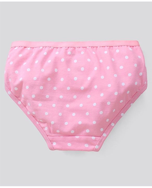 Pine Kids Cotton Lycra Anti Bacterial Panties Stripe And Dot Print Pack Of 3 (Colour May Vary)